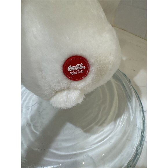 Coca Cola Polar Bear, Coke Plush Toy, 2014 Coca Cola 7" inch White Bear - Picture 8 of 11
